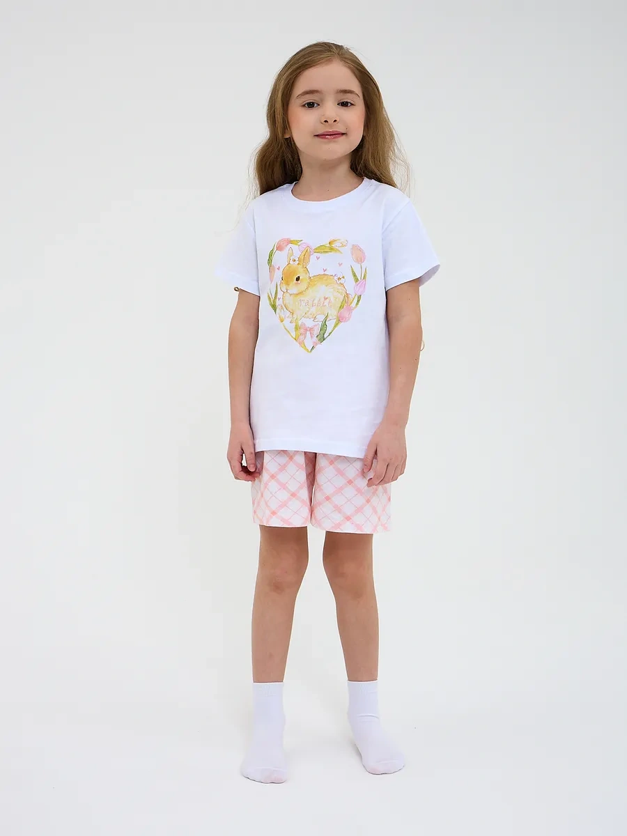 Girls And Boys Anaokulu İçin Çocuk Pijama Şortlu 335953214 Beyaz