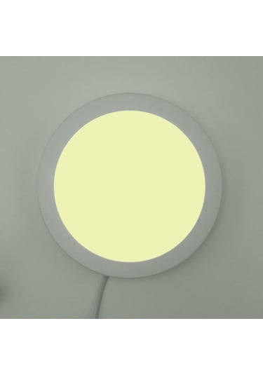 Yuvarlak Sıva Üstü Led Panel Armatür Trafolu Beyaz Gün 12/20/25W Beyaz