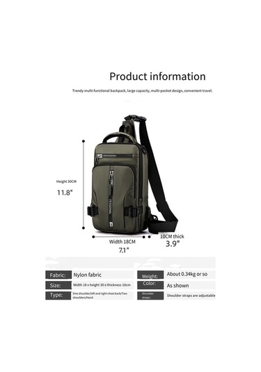 Xianwen Mufunye Çok Amaçlı Şık Ve Pratik Sırt Çantası, Usb Yeşil