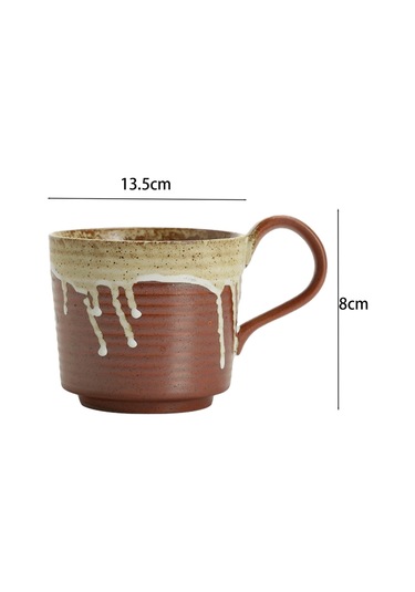 Suntek Seramik Kahve Kupa 360 Ml Japon Tarzı Retro Latte Stil-a