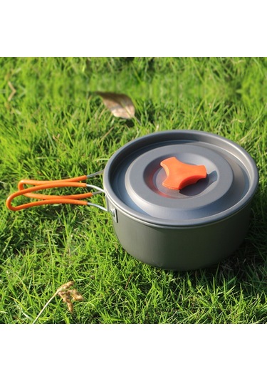 Aotu Wh200 7 Adet/Paket Kamp Piknik Pişirme Seti Tencere Ve Kase Ile Çok Renkli