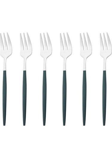 Yeşil Ve Gümüş 6 Adet Renkli Çatal Seti Çay Kek Aperatif Çatal Yemek Takımı Çatal Bıçak Takımı Mat Paslanmaz Çelik Sofra Tatlı Meyve Çatalı Gümüş Seti Yeşil - Gümüş Yeşil Ve Gümüş 6 Adet Renkli Çatal Seti Çay Kek Aperatif Çatal Yemek Takımı Çatal Bıçak Takımı Mat Paslanmaz Çelik Sofra Tatlı Meyve Çatalı Gümüş Seti Yeşil - Gümüş
