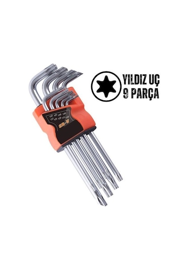 Turk Yıldız Torx Combination 9 Parça Alyan Seti