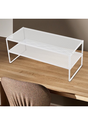 Homyl Masaüstü Bilgisayar Standı Çalışma 2-katlı-beyaz