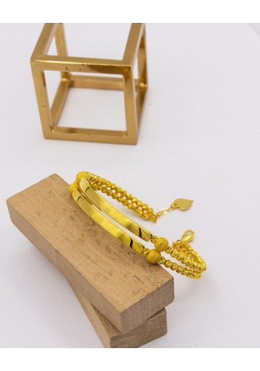 Latif Kuyumculuk 22 Ayar Altın 2'li Kaburga Dorikalı Kadın Bileklik Lkbk1088