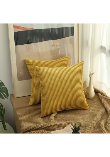 Hombey Gri 40x40cm Kadife Koltuk Yastık Kılıfı - Ev Dekoru İçin Dayanıklı, Konforlu Tek Renkli Yastık Kılıfı Toplu Satış Diğer