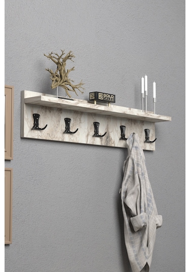 Askılık Duvar Elbise Askılığı Portmanto 80 Cm Efes Düz Çok Renkli