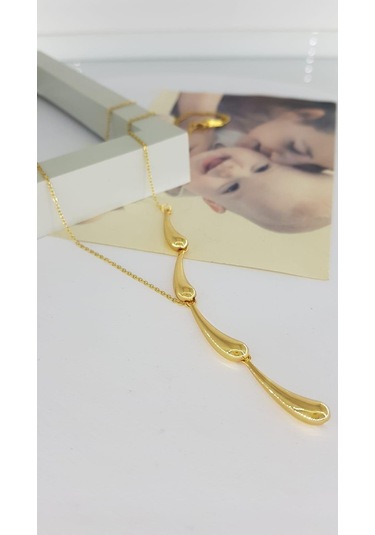 Damla 14k Rengi Çelik Kolye Sns2057 Gold