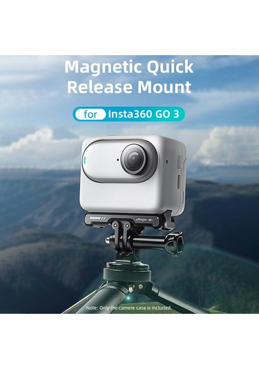 Amagisn Ag11 Aksiyon Kamerası İçin Manyetik Hızlı Çıkarma Montaj Tabanı Manyetik Plakalı Alüminyum Alaşımlı Kamera Montajı Evrensel 1/4 İnç Arayüz Ve Spor Kamera Adaptörü Insta360 Go3 İle Uyumlu