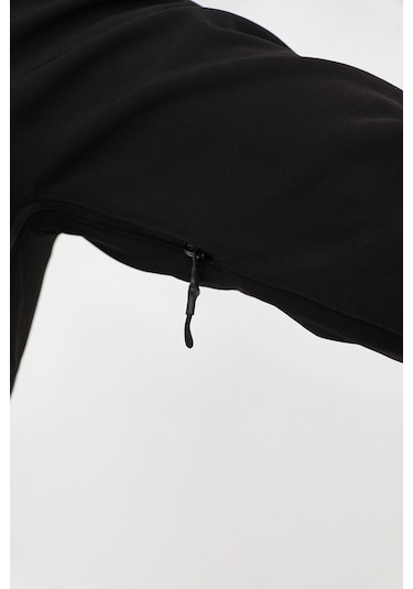 Camp Scoutland CAMP457 Outdoor Softshell Su ve Rüzgara Dayanıklı İçi Polar Seyyar Kapüşonlu Erkek Taktik Mont - Siyah