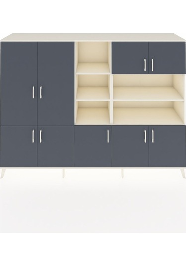 Hyperion Dolap 14 Raflı 9 Kapaklı 220x44x163 Aytaşı-antrasit/ayta Aytaşı-antrasit/aytaşı