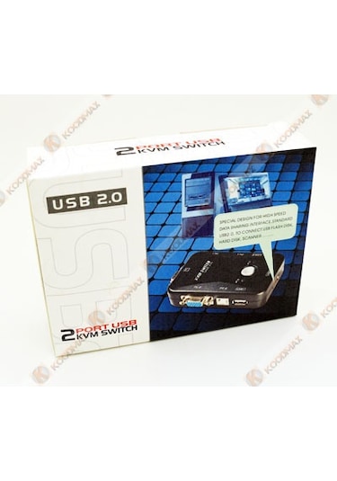 Kvm Switch 2 Port Usb Vga Switch 2 Pc Kasa Tek Kontrol
