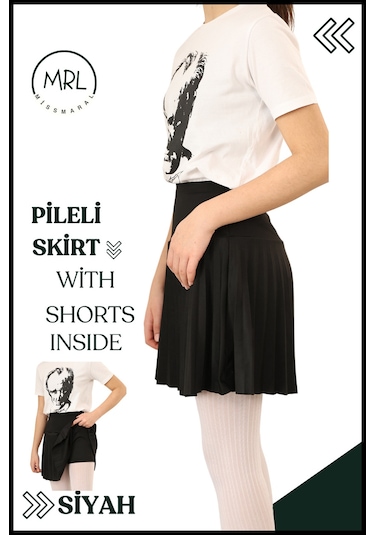 Kız Çocuk Pileli Siyah Etek Yüksek Bel İçi Şortlu Likra Kumaş Okul-oyun-spor-etkinlik Eteği 4103 Siyah Kız Çocuk Pileli Siyah Etek Yüksek Bel İçi Şortlu Likra Kumaş Okul-oyun-spor-etkinlik Eteği 4103 Siyah