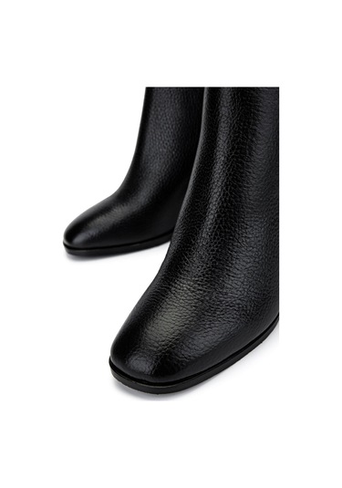 Tamer Tanca Kadın Hakiki Deri Siyah Floter Topuklu Bot 1081 30 Bn Bot Sk24-25 Sıyah Fltr Siyah Floter