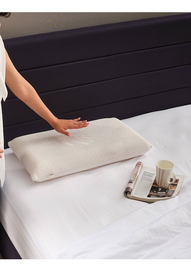 Isı Kontrol Yastığı Termoswıtch Ortopedik Düz Uzun Boy Visko Yastık -termal Isı Dengeleyici Yastık 1 Adet Çok Renkli