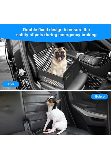 Funadd Breathable And Foldable Pet Dog Car Basket Anti-dirty Water-proof Pad Black