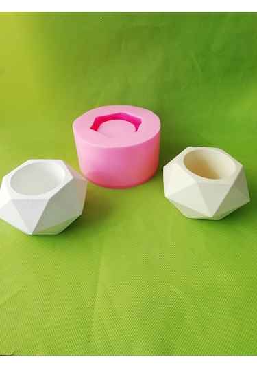 Geometrik Saksı Silikon Kalıp