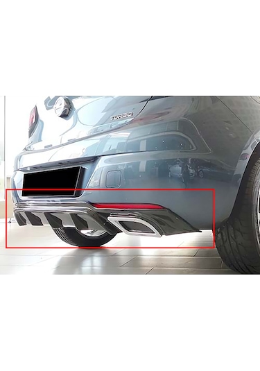 Opel Astra K Sport Difüzör Parlak Siyah Plastik Egzoz Görünüm 2015-2021 Arka-difizör-bodykit-ek