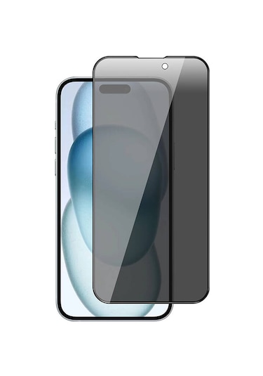 Mobilteam Apple Uyumlu iPhone 15 Pro Max New 5d Privacy Temperli Ekran Koruyucu