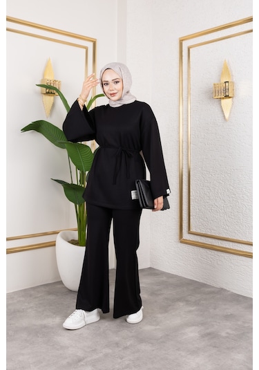 Nevayla Moda Mevsimlik Modal Kumaş Takım - T114 Siyah