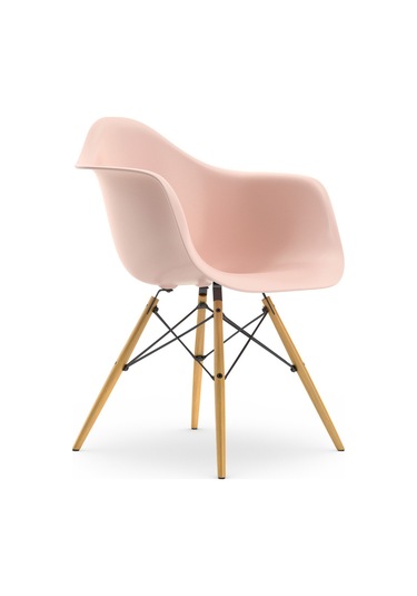 Eames Plastik Koltuk Re Daw, Vitra, Charles & Ray Eames, Geri Dönüştürülmüş Malzeme Pembe