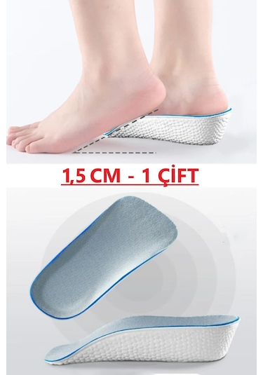 1.5 Cm Erkek Topuk Yükseltici Boy Uzatan Ayakkabı Tabanlığı