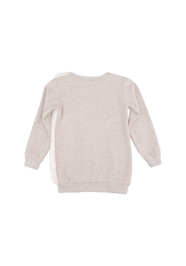 Best Kids Kız Çocuk Peluş Detaylı Baskılı Sweatshırt 001