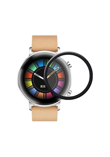 Huawei Gt2 42mm Ekran Koruyucu 3d Kavisli Full Kaplama Pmma