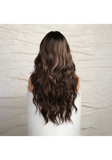 Uzun Kıvırcık Kahverengi Saç Peruk Doğal Ve Hacimli Dalgalı Bukleler Saçaklı Kadın Pe Isıya Dayanıklı Peruk Kaynak Çıtçıt 58638773