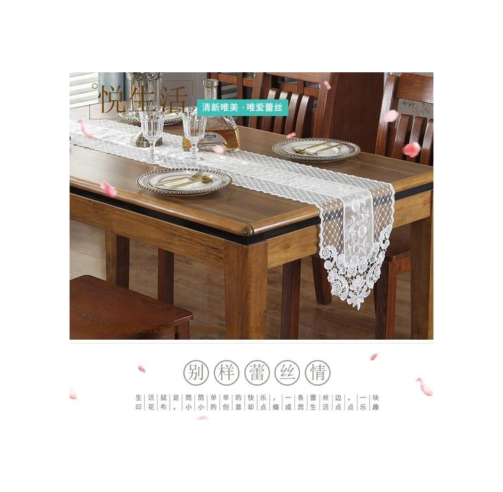 70 Cm Dantel Kore Prenses Masa Bayrak Avrupa Beyaz Basit Çay Masa Koşucu Fransız Dantel Tv Kabine Masa Örtüsü Masa Koşucuları 115 X 145