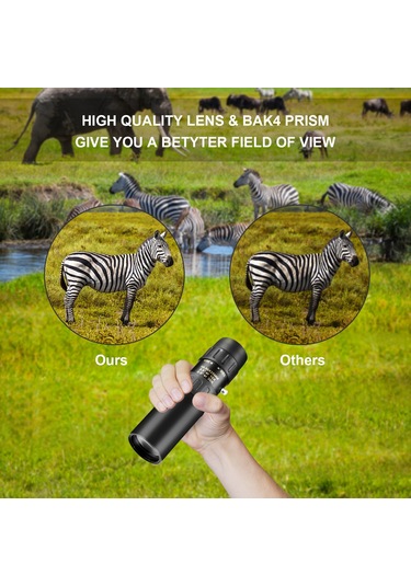 Yaozixa Tüm Metal 10-30x25 Bak4 Prisma Monoküler Teleskop - Yüksek Kaliteli Lensli, Fmc Filmi, Taşınabilir Çanta İle %90 Işık Geçirimi