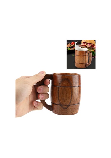 Ximistore9 Sağlıklı Ahşap Bira Bardak, El Tutmasıyla Konforlu Tutuş, Çok Amaçlı Kullanım İçin Dayanıklı Tasarım