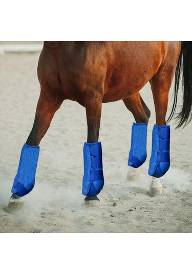 Suntek 4 Adet At Botları Destek Bacak Koruması Atlama Eğitimi Mavi