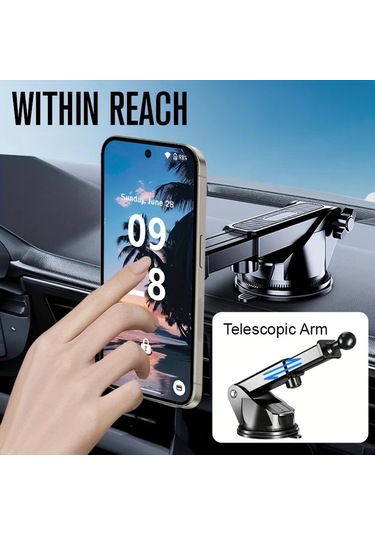 Chuangyinshop Manyetik Araç Telefon Tutucu, Siyah Evrensel Gösterge Paneli Askılı