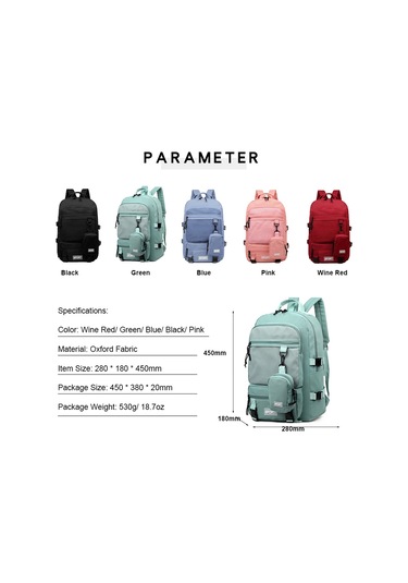 Yuntech01 Geniş Kapasiteli Oxford Kumaş Sırt Çantası - Her Türlü İhtiyaca Uygun Çok Fonksiyonlu Erkek Ve Kadın İçin Siyah