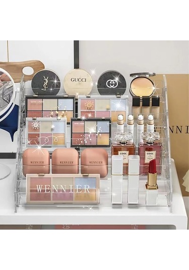 Maoyaya Şeffaf Saklama Kutusu Makyaj Organizatör Kozmetik Vitrin Takı Çok Renkli, Kozmetik Organizasyon Kolaylaştırıcı Çok Renkli