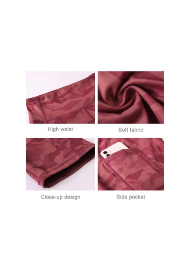 Springsun Kadın Spor Şortu - Yüksek Bel, Nefes Alabilir Kumaş, Yan Cepli, Antrenman Ve Yoga İçin Mor