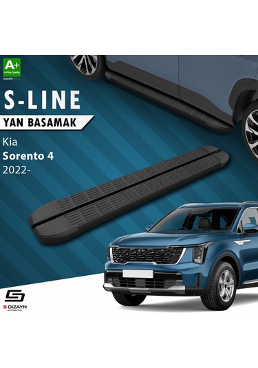 S-dizayn Kia Sorento 4 S-line Siyah Yan Basamak 183 Cm 2022 Üzeri A+ Kalite