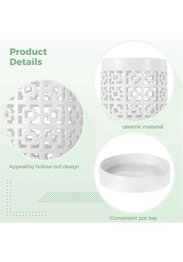 Delikli Orkide Saksısı Seramik Saksılar Açık Hava İç Mekan Çiçek Saksıları