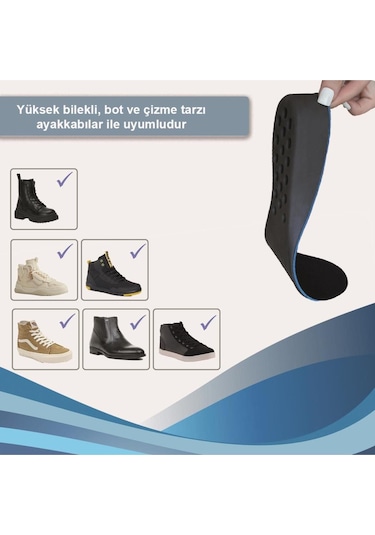 Active Team BU01 - 2 Cm Boy Uzatıcı Gizli Topuk Yükseltici, Tabanlık