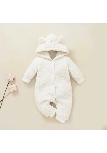 Mai Perla Peluş Welsoft Bebek Tulum Mai001 Beyaz