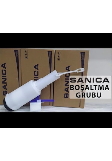 Sanica Gömme Rezervuar Boşaltma Grubu Beyaz