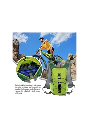 Dancemonkey Yansıtıcı Su Mesanesi Hidrasyon Sırt Çantası Nefes Alabilir Naylon Sırt Çantası Bisiklet Koşu İçin Siyah