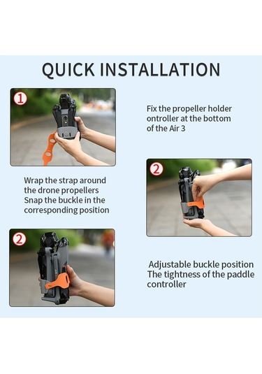 Soulader Djı Air 3s Drone Aksesuarları Seti - Profesyonel Startırıcı Sabitleme Kayışı, Bıçak Korumalı Kanat Koruyucu Ve Montaj Kıskacı İle Eksiksiz Uçuş Güvenliği Paketi