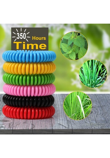 Symbee Doğal Bitkisel Yağlı Kovucu Bilezikler, Su Geçirmez, Deet'siz, Bağımsız Paketli, Dışarıda Ve İçeride Kullanım, Yumuşak Eva Malzeme