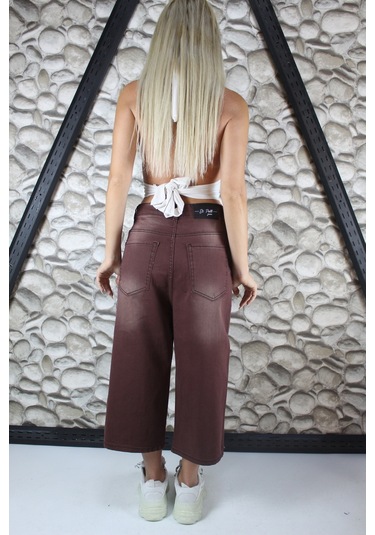 St.poll Unisex Baggy Şortolon Kahverengi