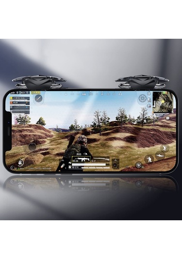 1çift Alloy Transparent Mehanik Düğmeleri Mobil Telefon Yardımcı Oyun İdare Oyunu Periferik