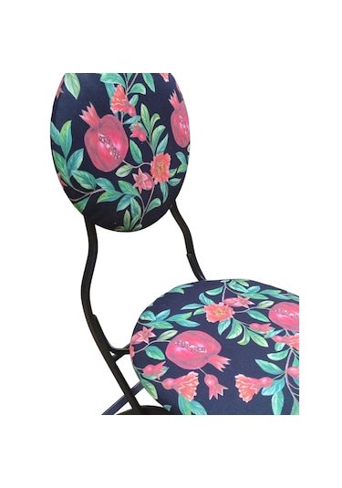 Katlanabilir Nar Desenli Metal Sandalye