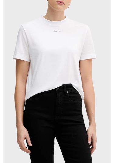 Calvin Klein Bayan T Shirt Lv147c857g Yaa Beyaz BEYAZ