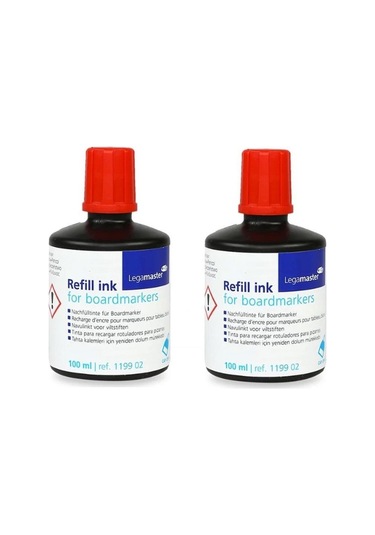 Edding Legamaster Tahta Kalem Mürekkebi 2Li 100 Ml Kırmız